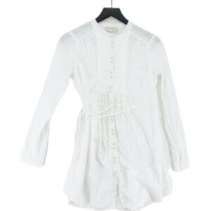 All Saints Vintage White Pintuck Adhera Shirt Dress